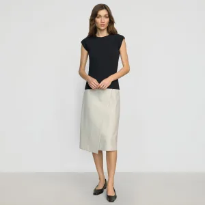 Alba Asymmetric Vegan Leather Skirt