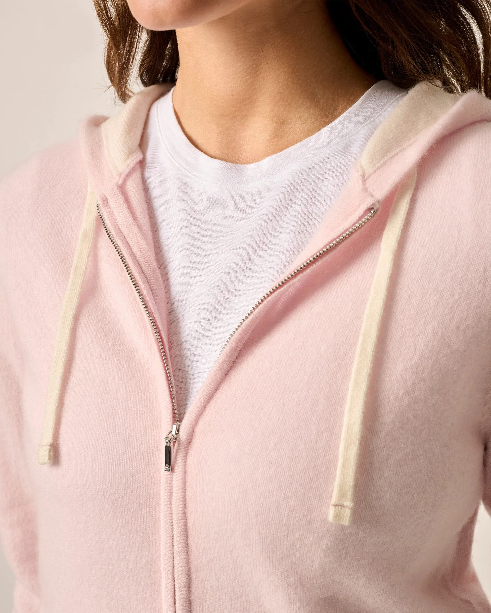 Amanda Cashmere Full Zip Hooded Sweater