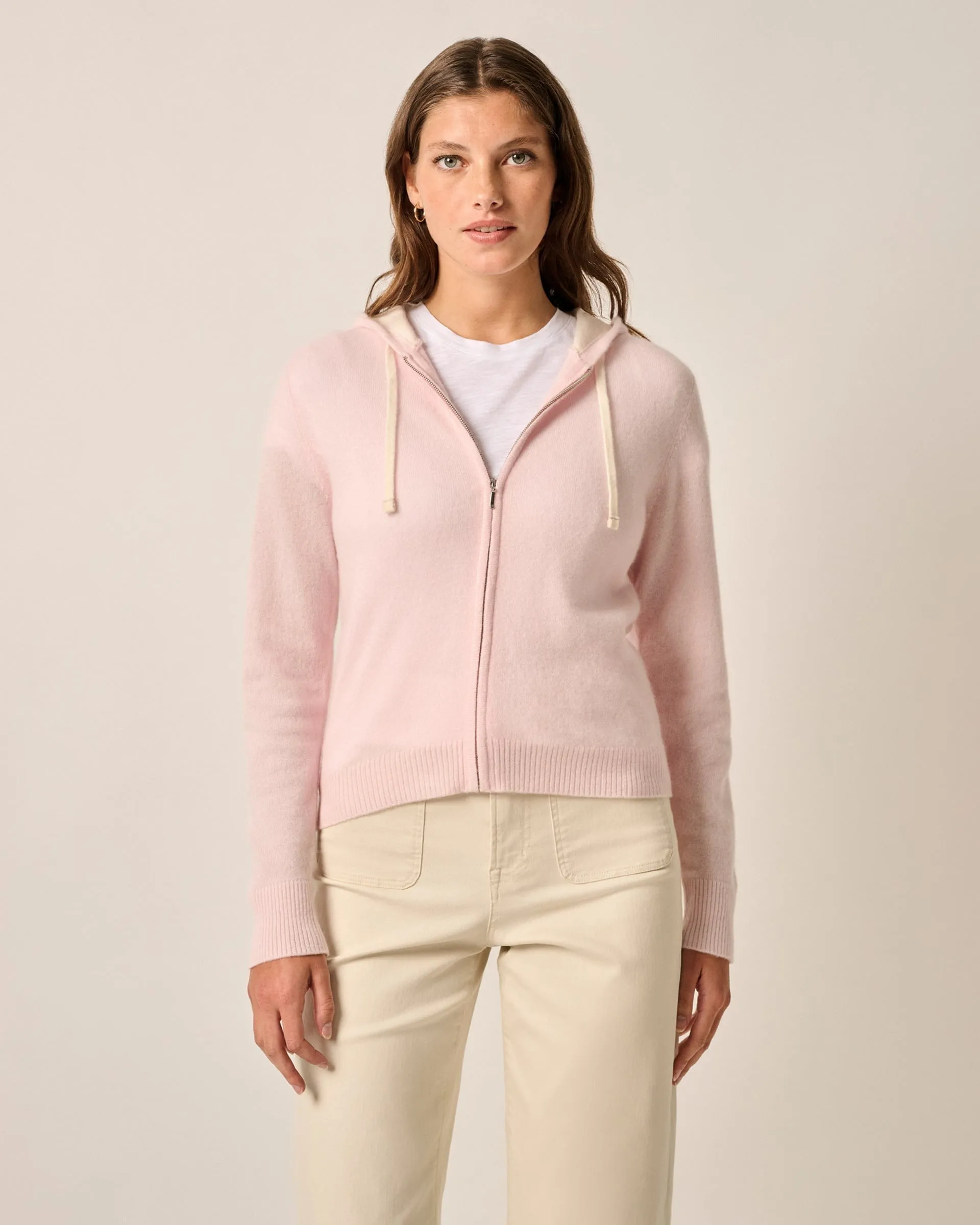 Amanda Cashmere Full Zip Hooded Sweater