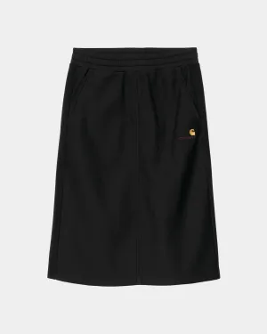 American Script Sweat Skirt | Black