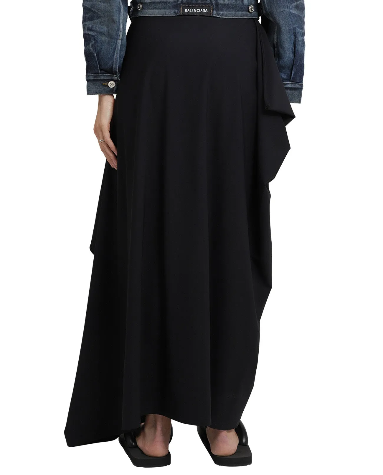Balenciaga Draped Belted Skirt
