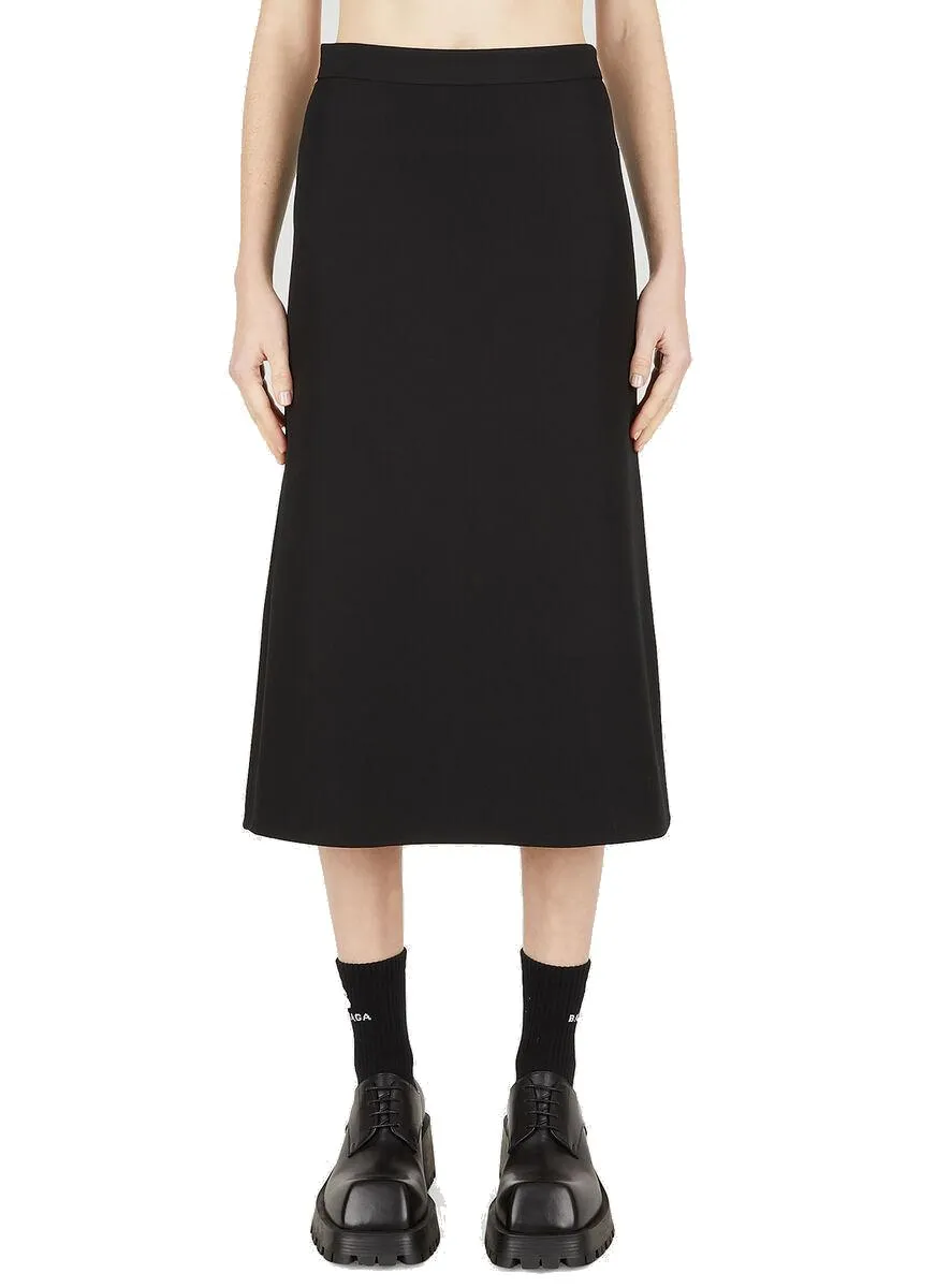 Balenciaga Draped Detailed Midi Skirt
