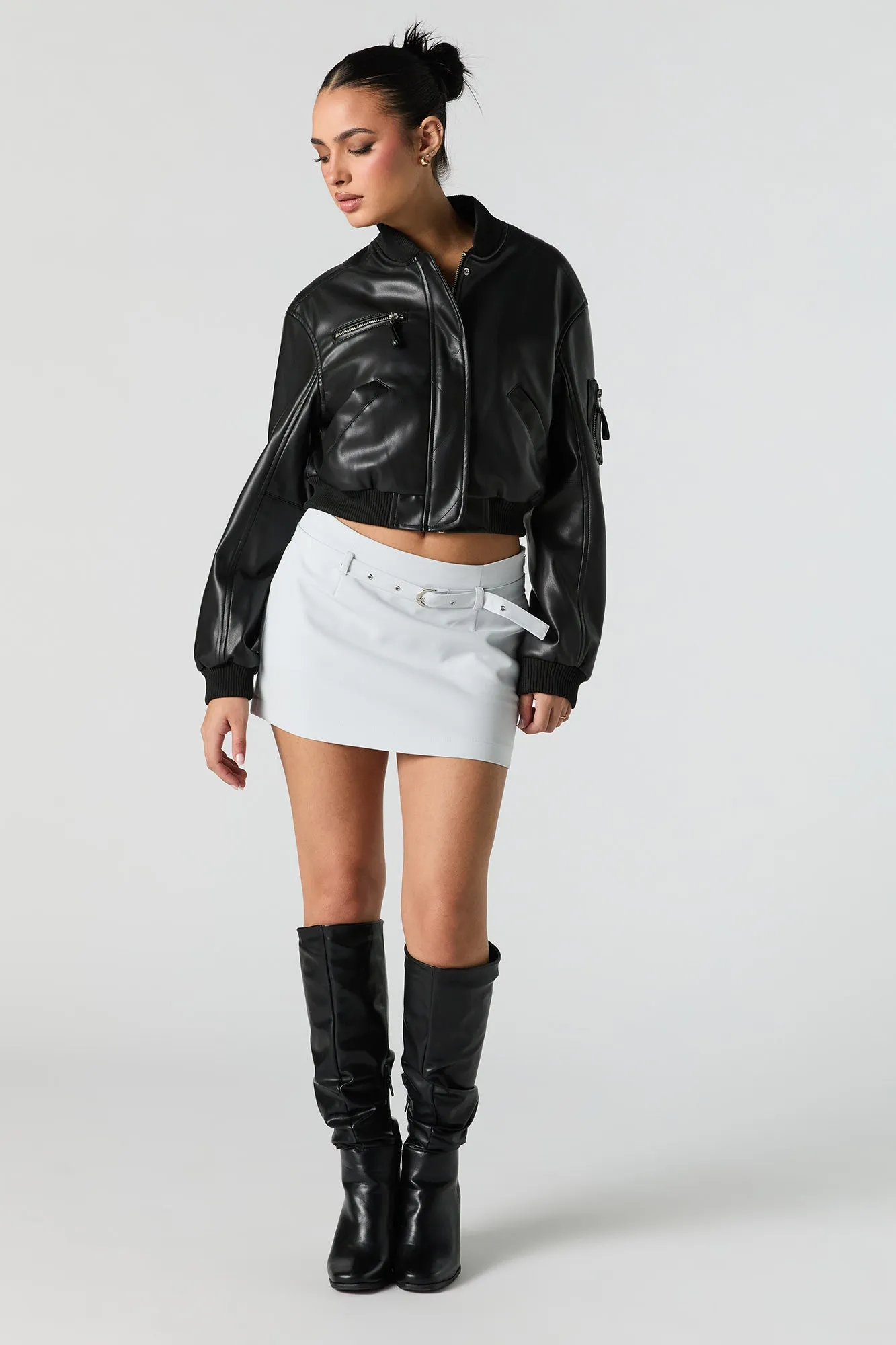 Belted Mini Skort