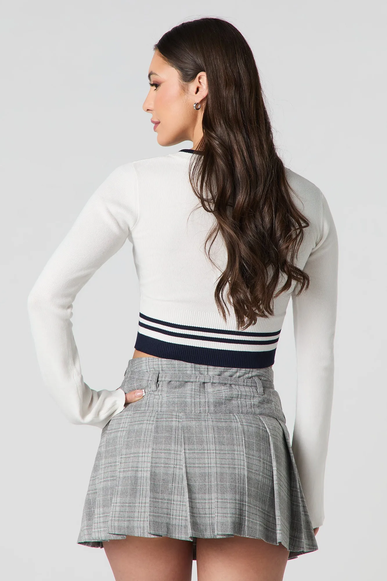 Belted Pleated Mini Skort