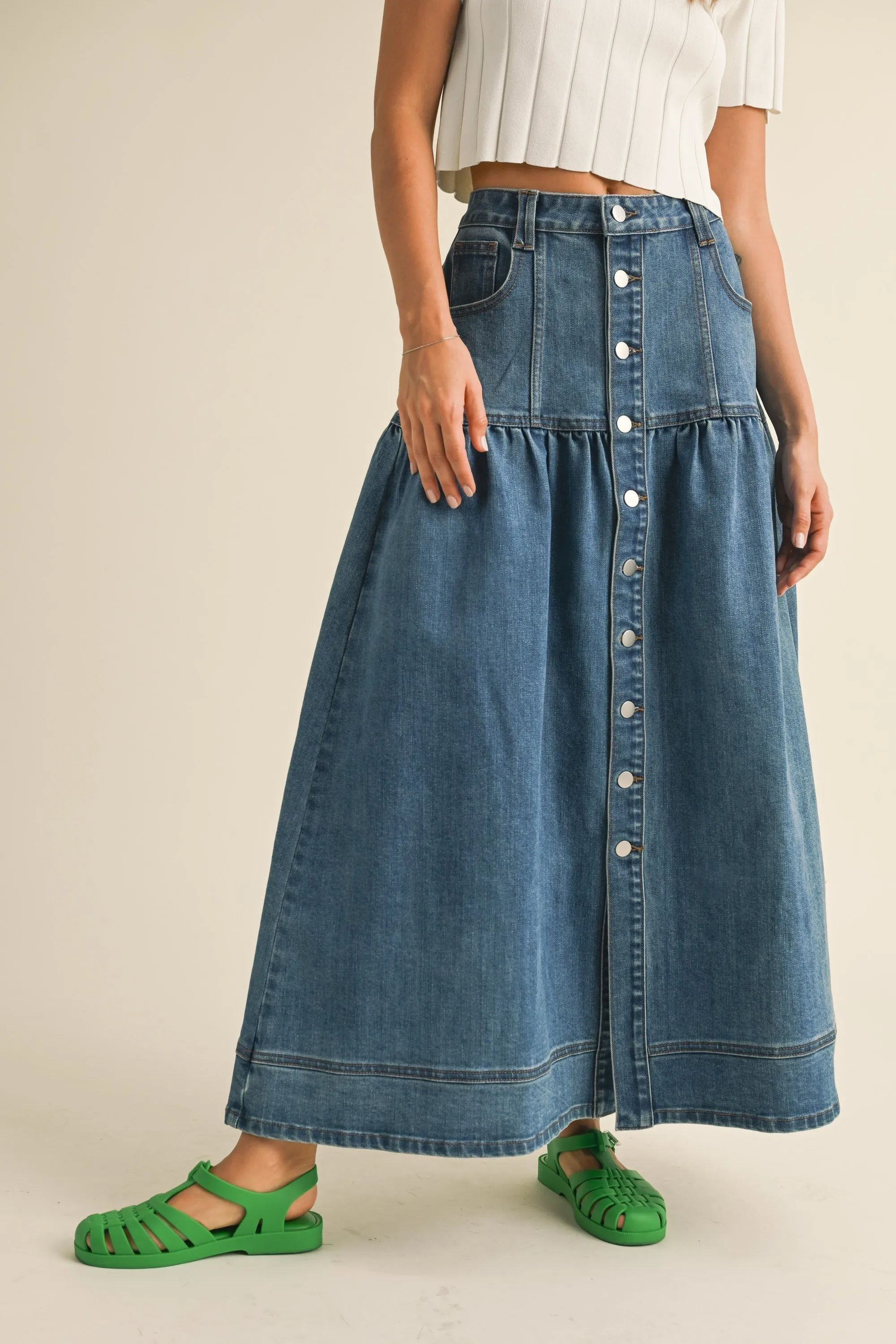 BOHO DENIM SKIRT