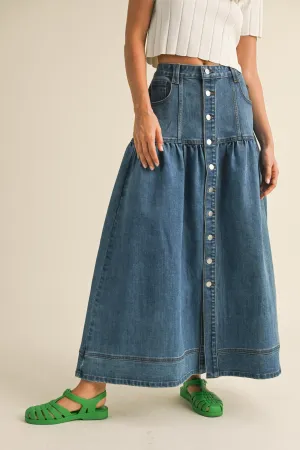 BOHO DENIM SKIRT