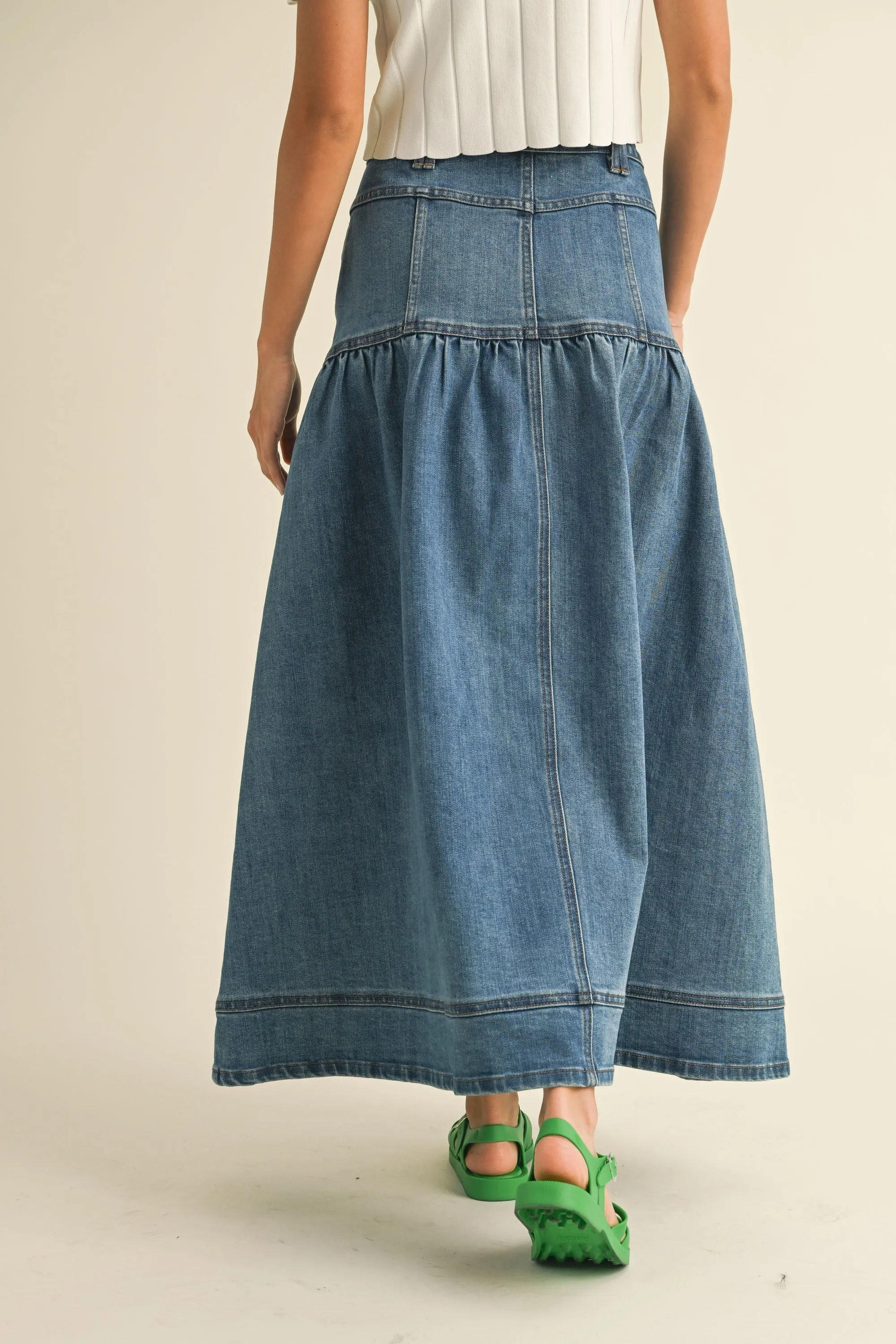 BOHO DENIM SKIRT