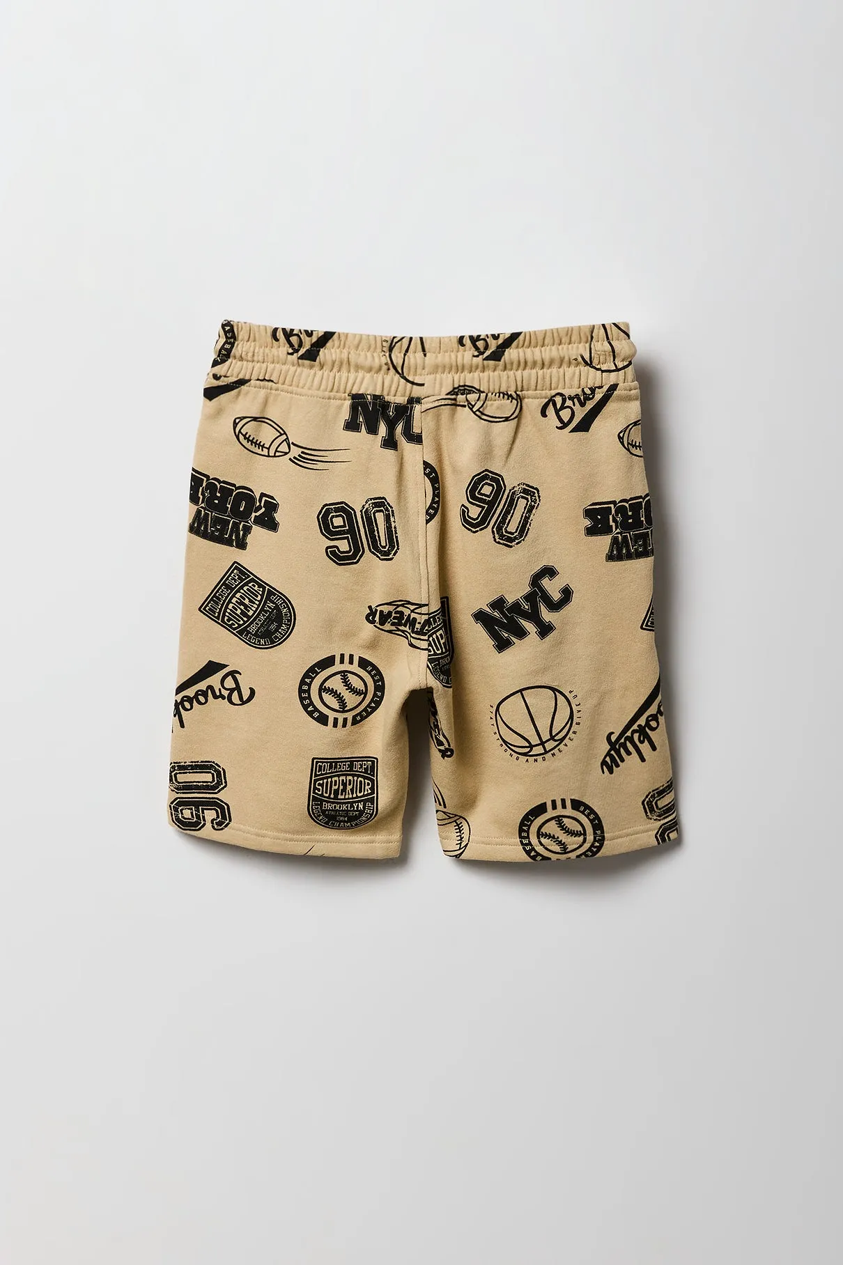 Boys Sports Print Fleece Short