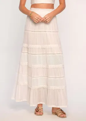 Cece Maxi Skirt - Eggshell
