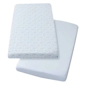 ClevaMama Blue Jersey Cotton Fitted Sheets
