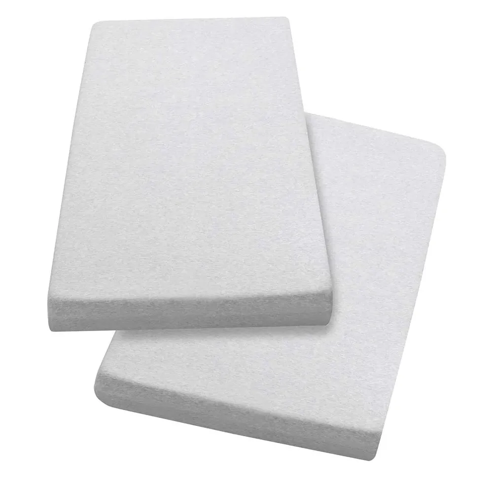 ClevaMama Melange Grey Jersey Cotton Fitted Sheets