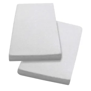 ClevaMama Melange Grey Jersey Cotton Fitted Sheets