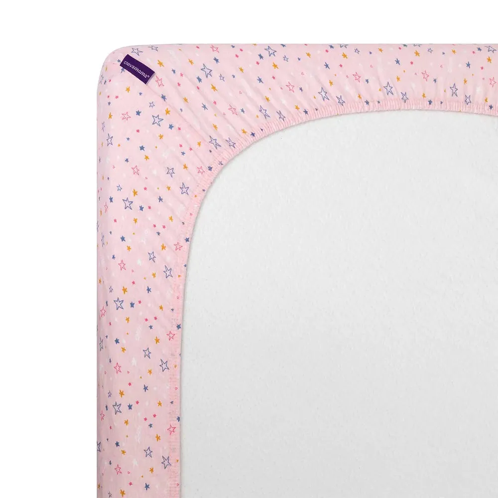 ClevaMama Pink Jersey Cotton Fitted Sheets