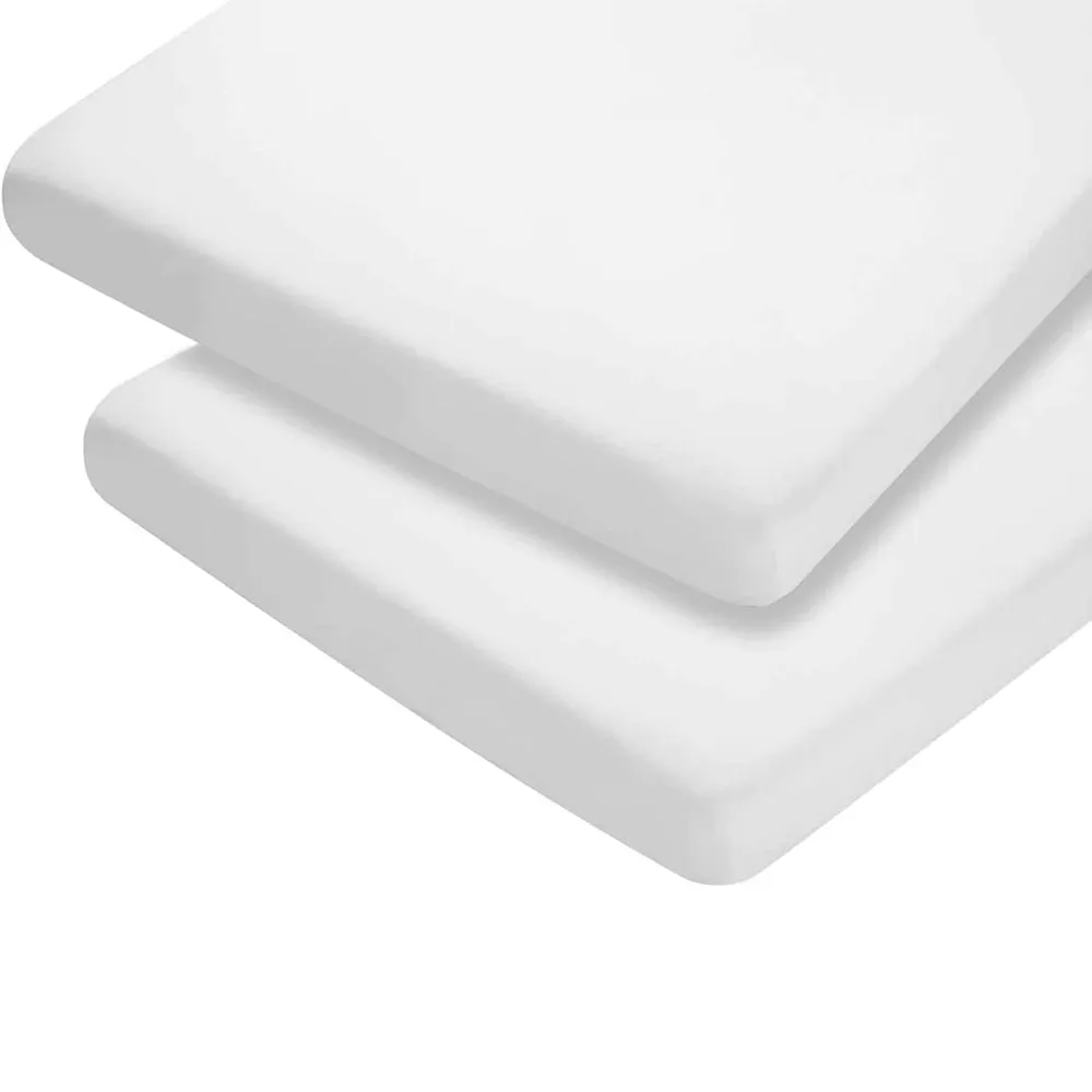 ClevaMama White Jersey Cotton Fitted Sheets