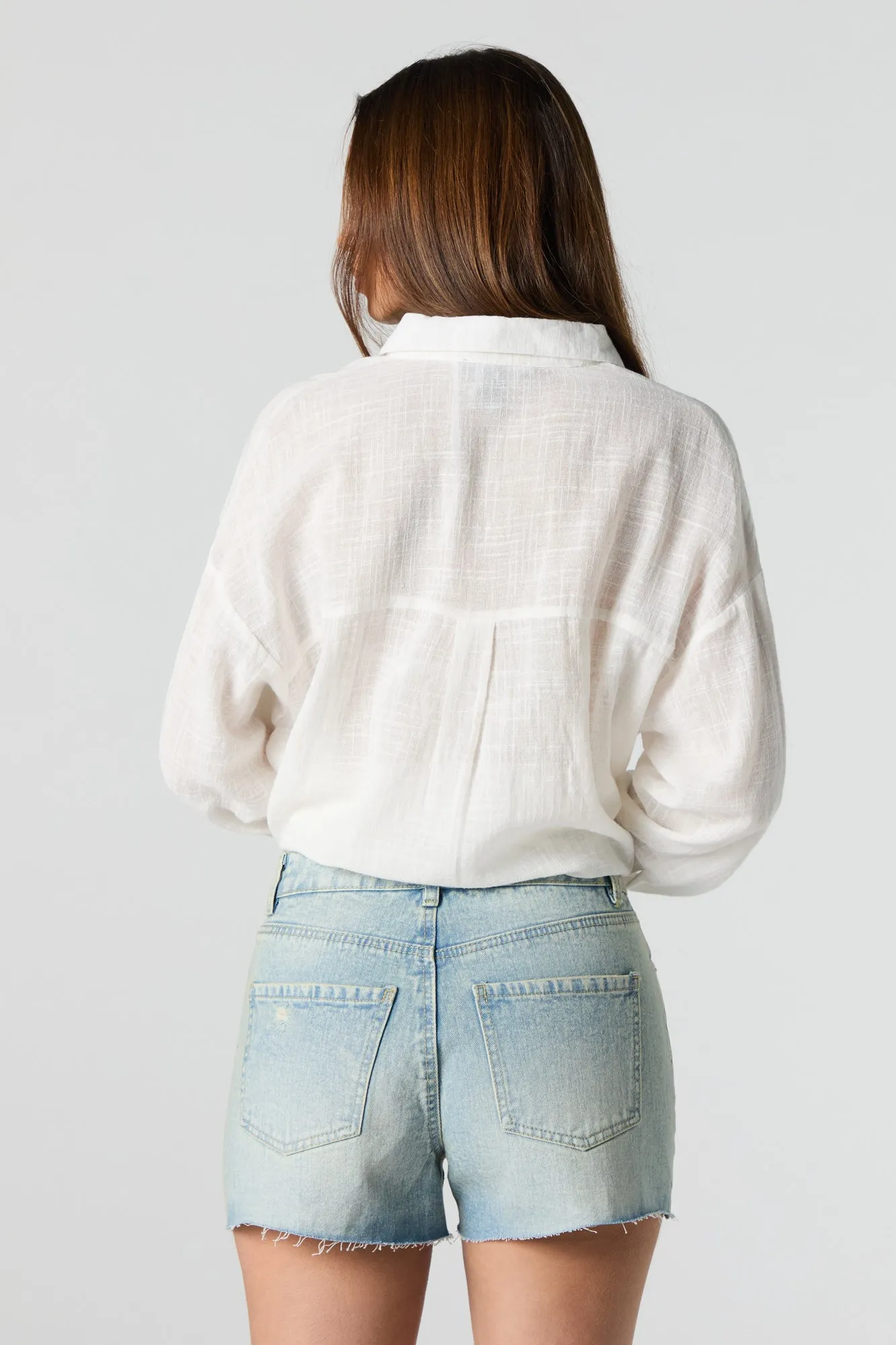 Distressed Boyfriend Denim Short