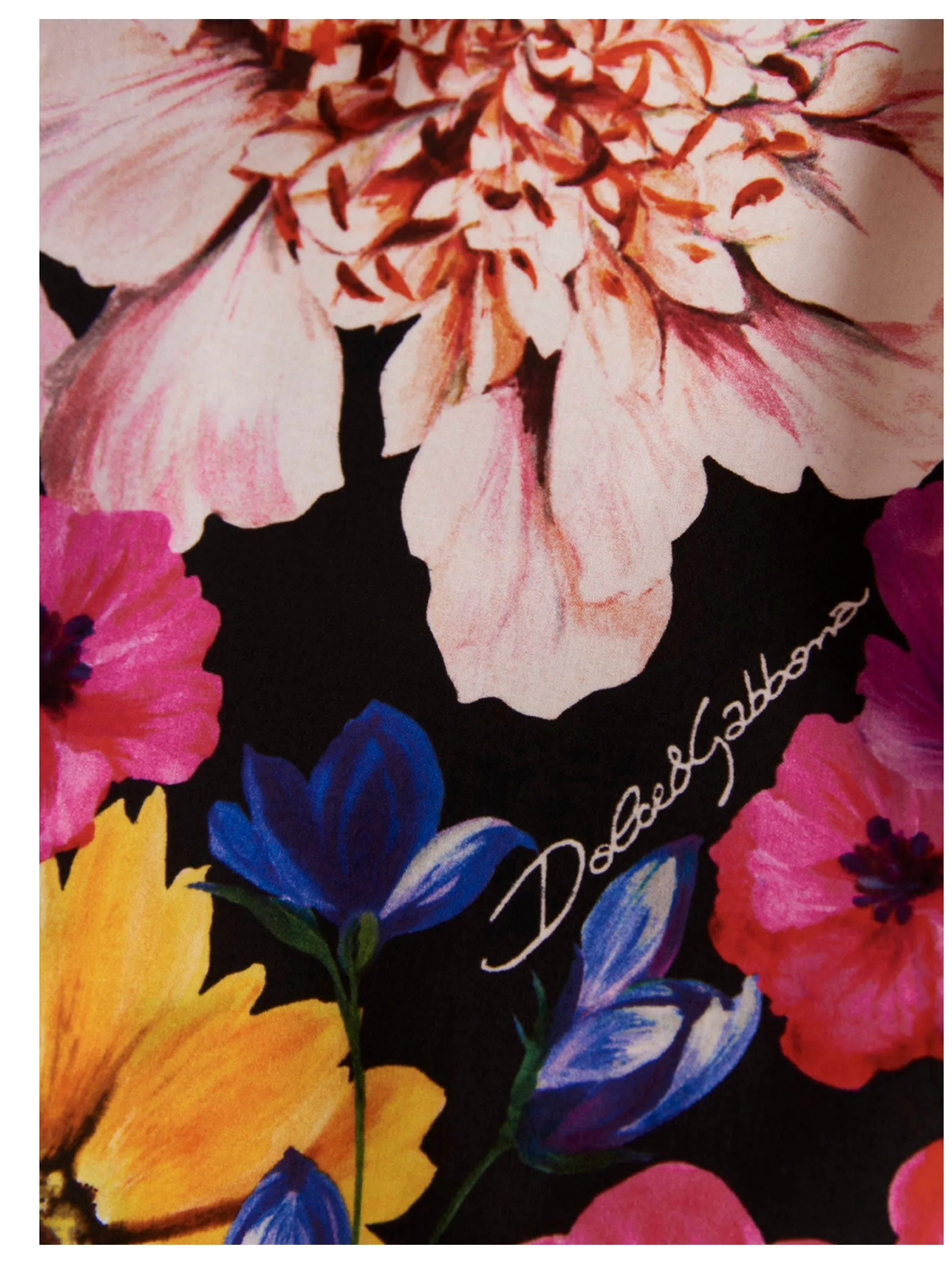 Dolce & Gabbana Short Garden-Print Poplin Skirt