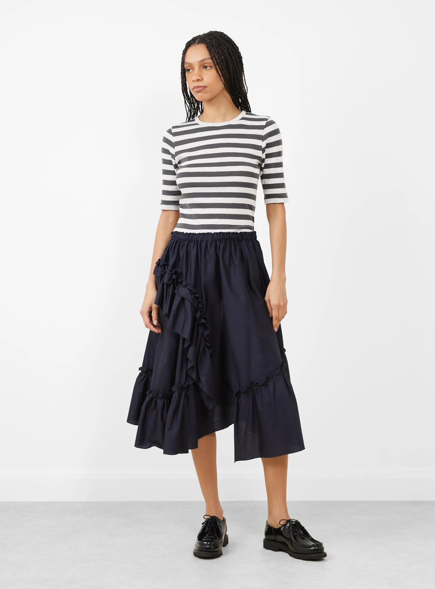 Draped Skirt Navy