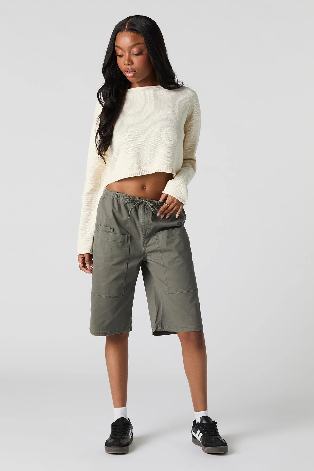 Drawstring Bermuda Cargo Short