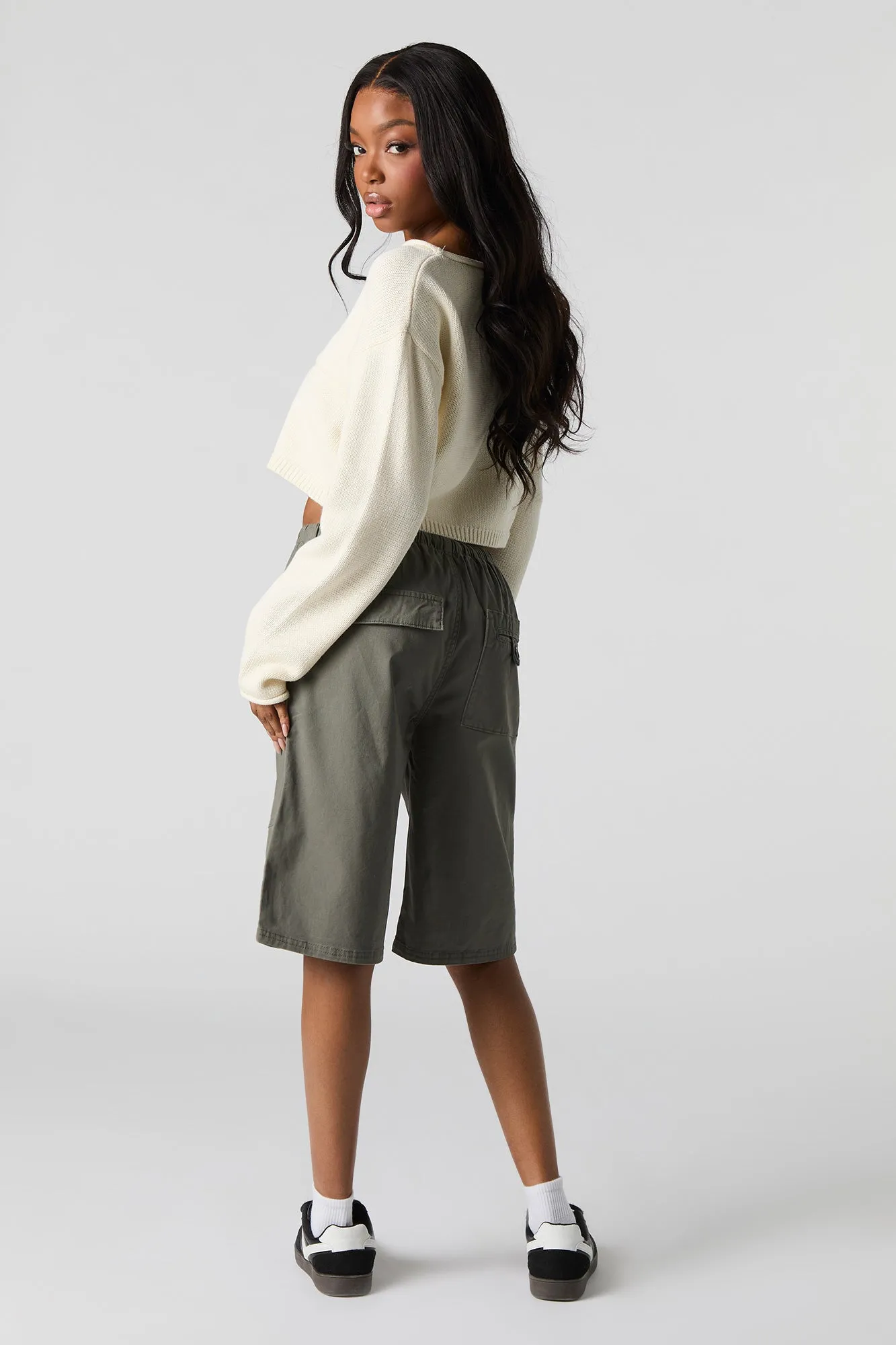 Drawstring Bermuda Cargo Short