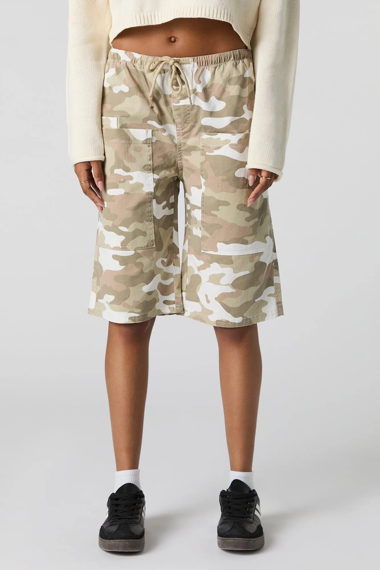 Drawstring Bermuda Cargo Short