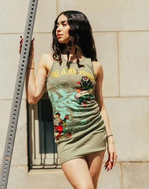 Ed Hardy Black Rose Tank Dress