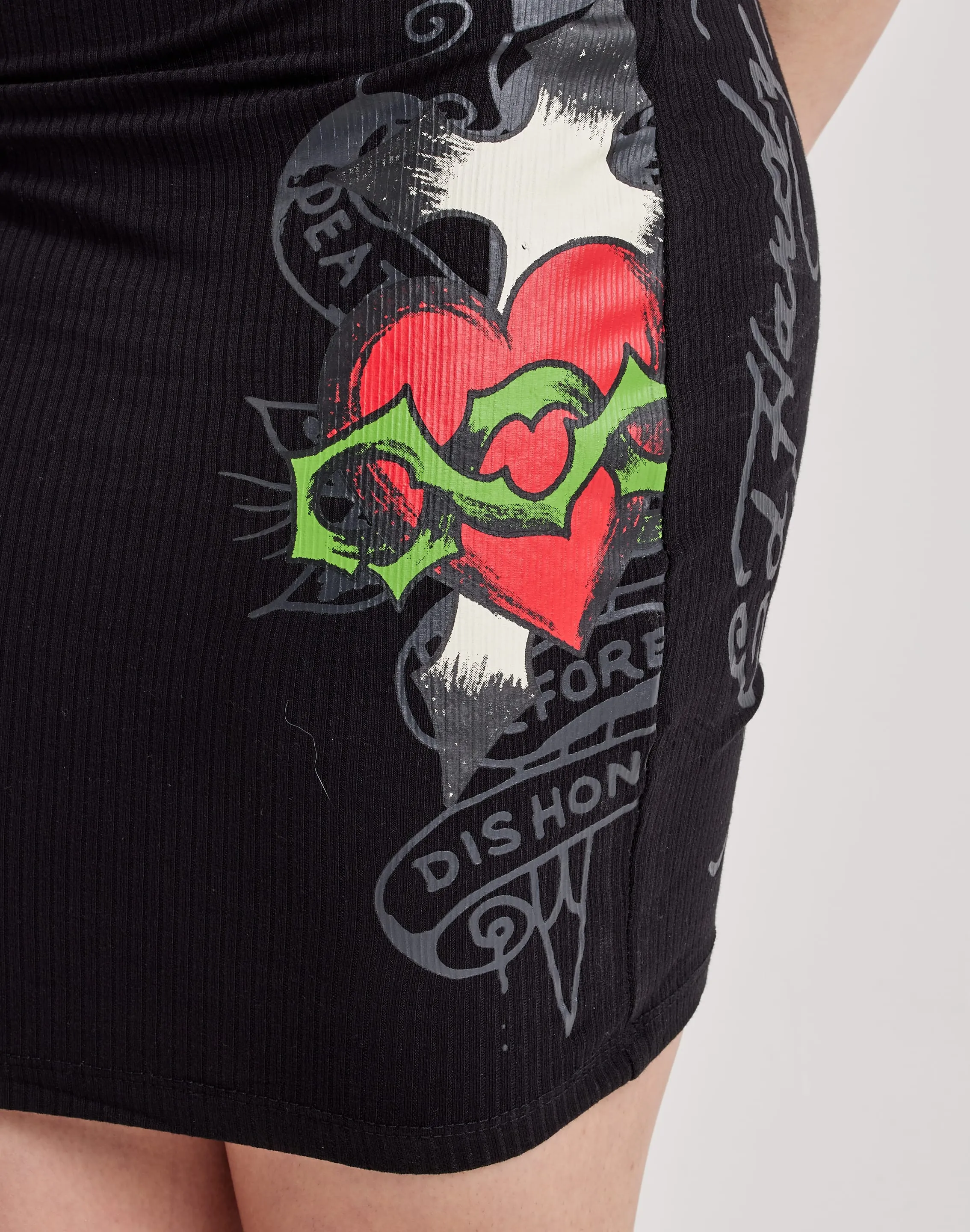 Ed Hardy Heart Wings Cut-Out Tank Dress