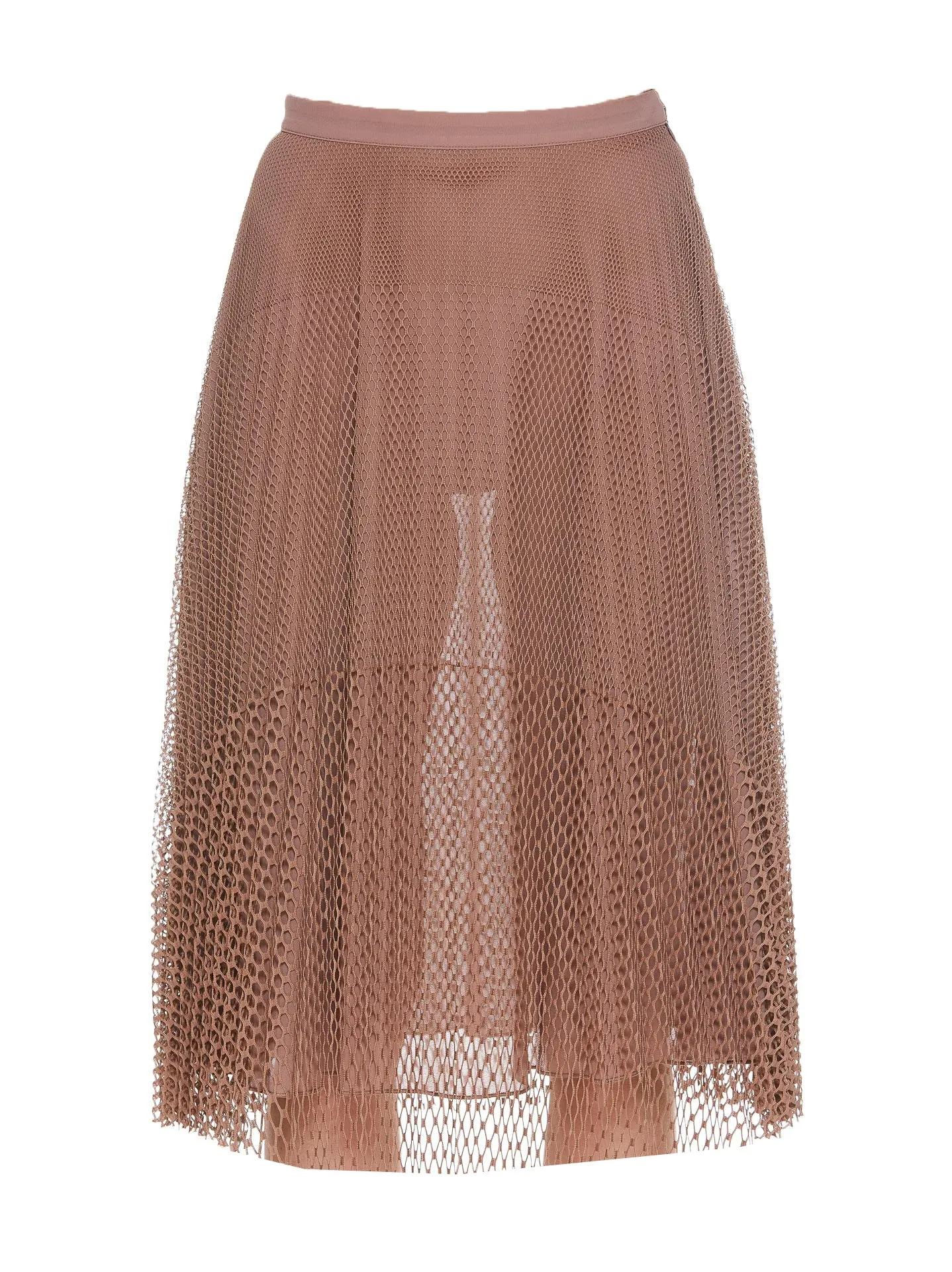 Elisabetta Franchi Mesh-Detailed Midi Skirt
