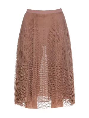 Elisabetta Franchi Mesh-Detailed Midi Skirt
