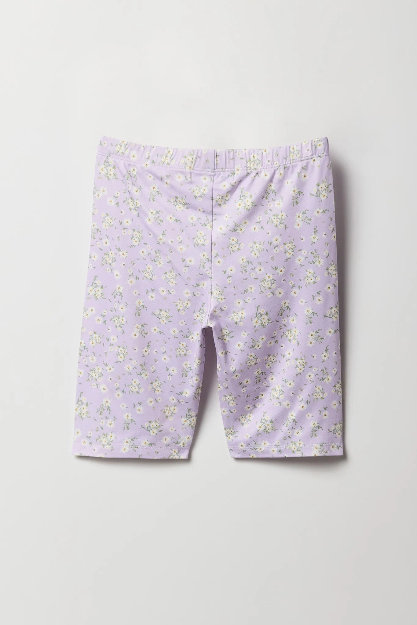 Ensemble avec short de cycliste uni et imprimé pour fille