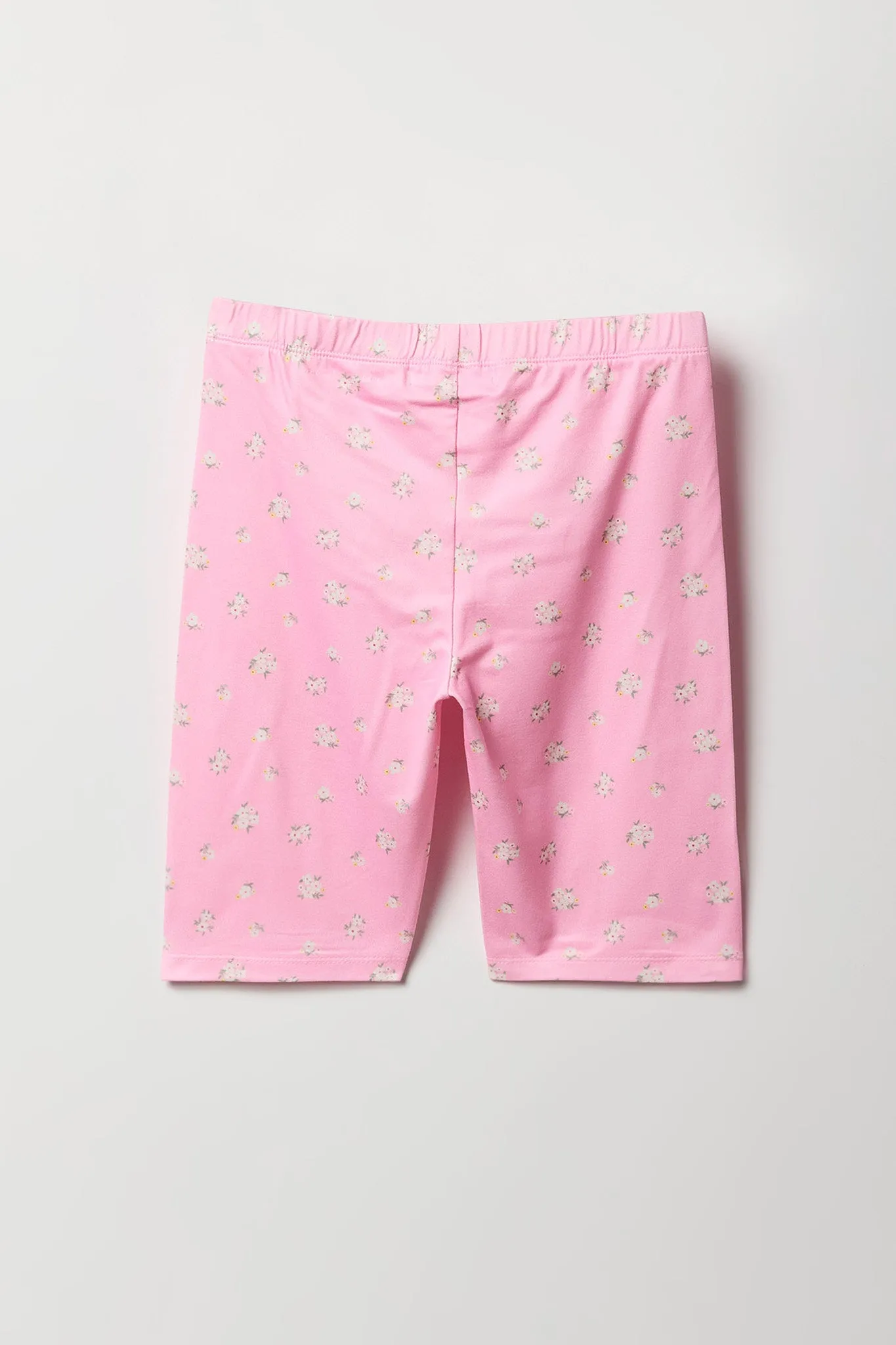 Ensemble avec short de cycliste uni et imprimé pour fille