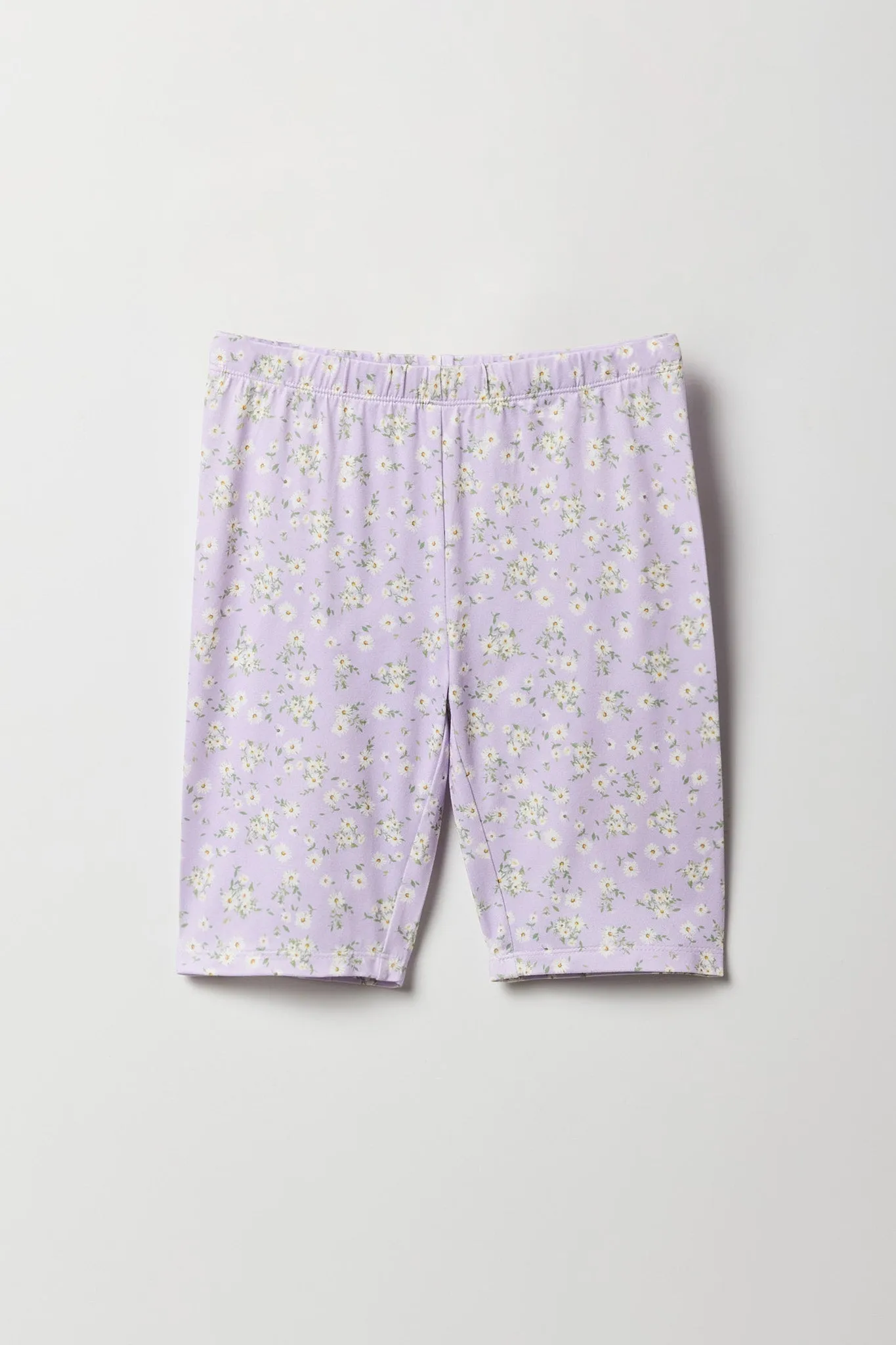 Ensemble avec short de cycliste uni et imprimé pour fille