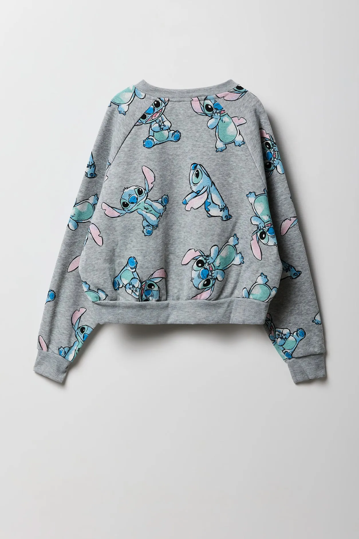 Ensemble deux pièces chandail en molleton et short à imprimé Stitch pour filles