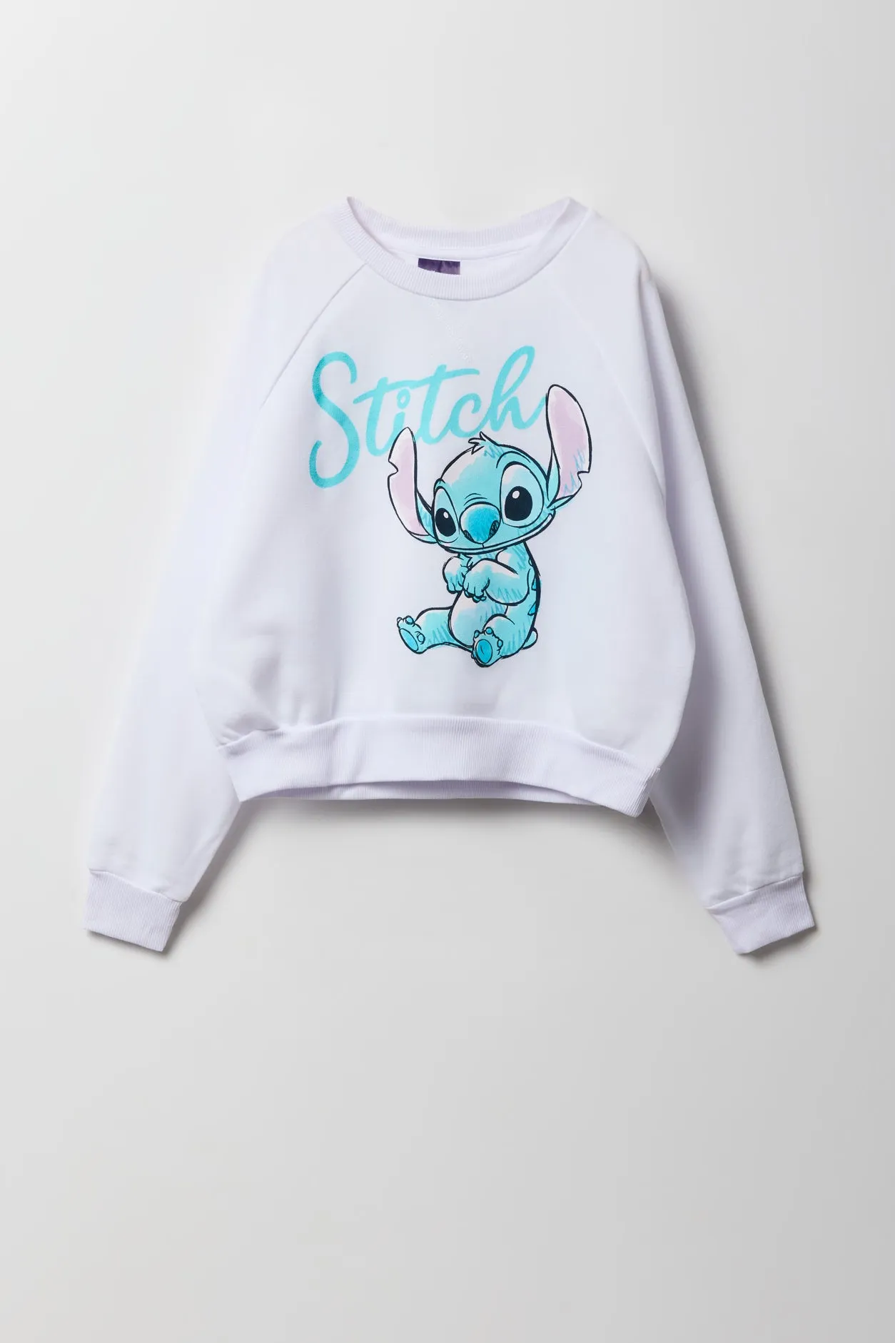 Ensemble deux pièces chandail en molleton et short à imprimé Stitch pour filles
