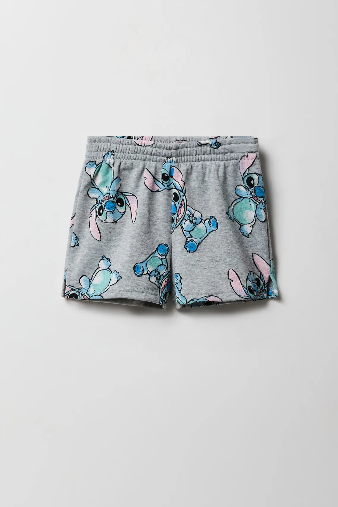 Ensemble deux pièces chandail en molleton et short à imprimé Stitch pour filles
