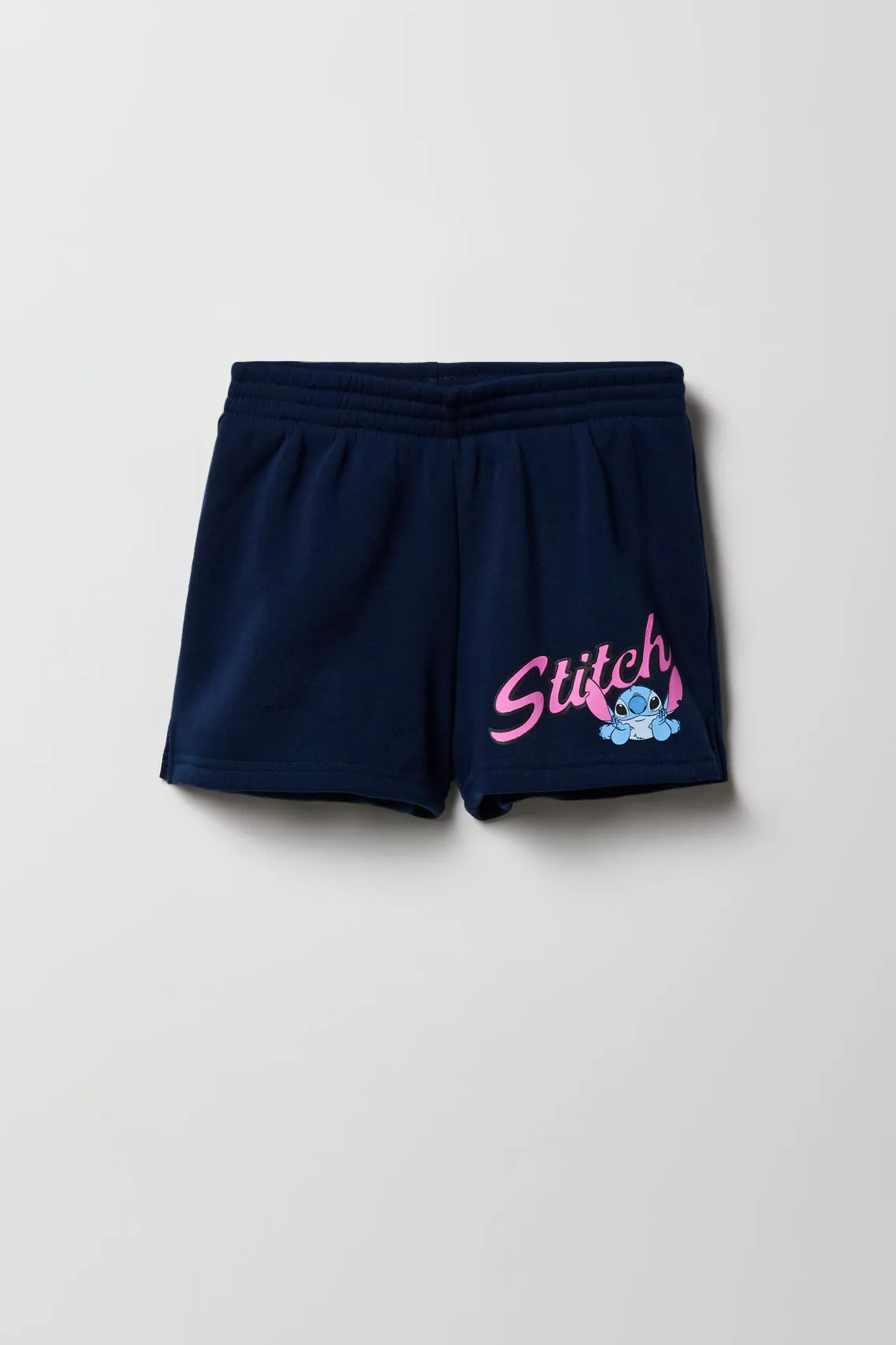 Ensemble deux pièces chandail en molleton et short à imprimé Stitch pour filles