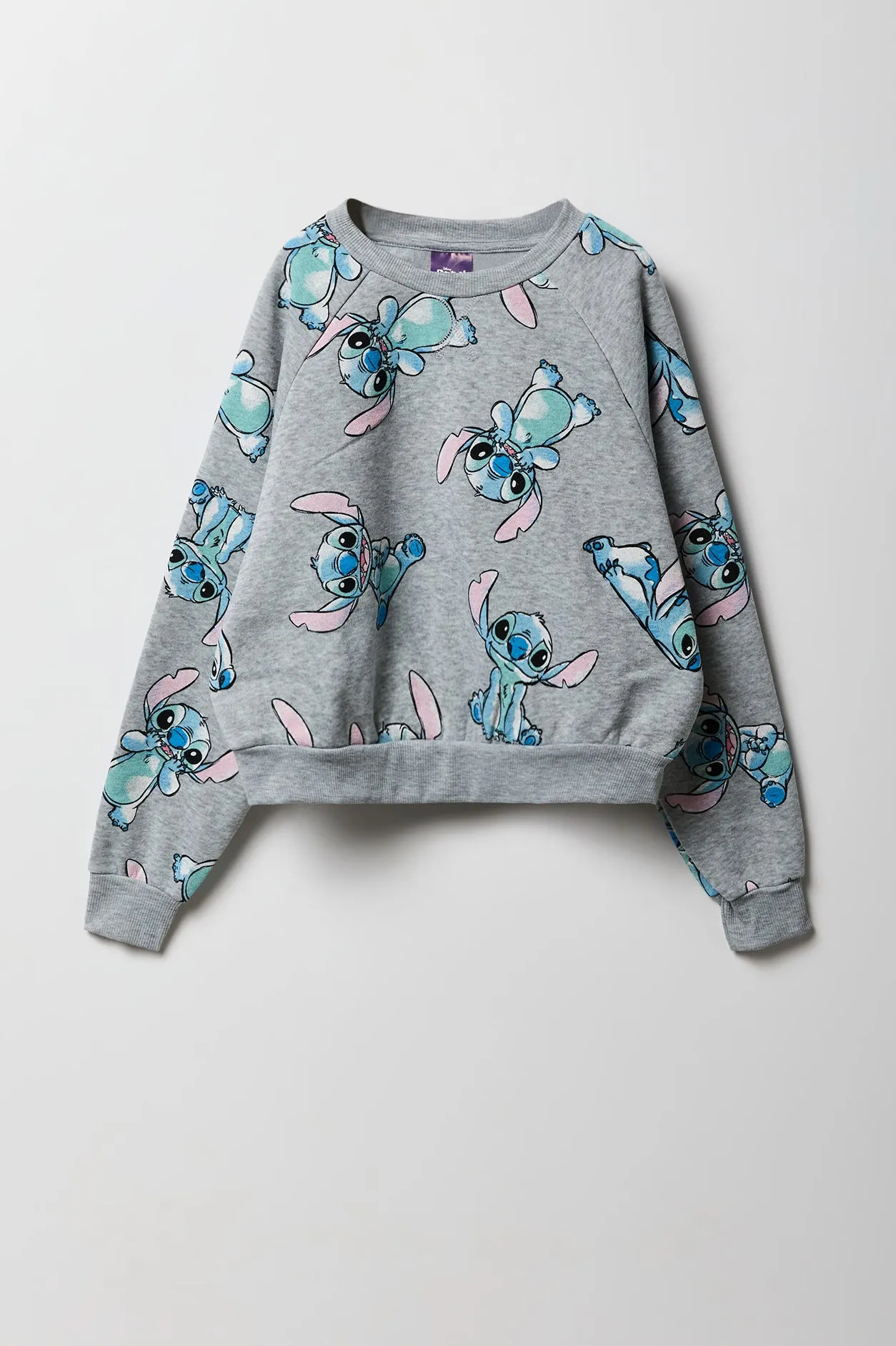 Ensemble deux pièces chandail en molleton et short à imprimé Stitch pour filles