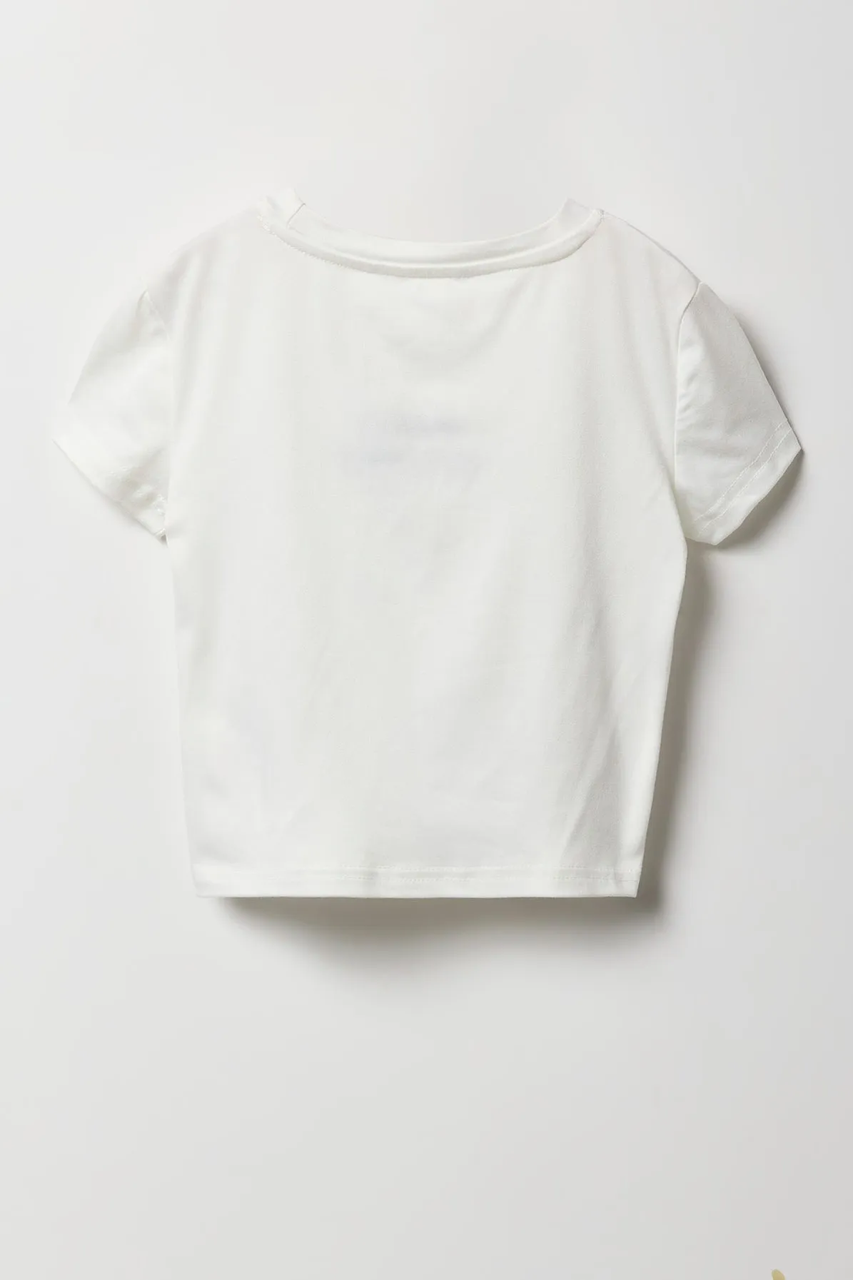 Ensemble deux pièces t-shirt brodé et jupe étagée pour filles