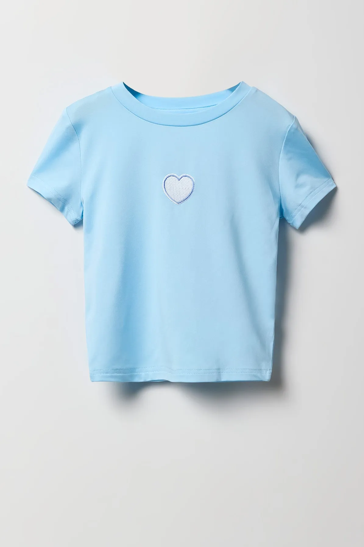 Ensemble deux pièces t-shirt brodé et jupe étagée pour filles