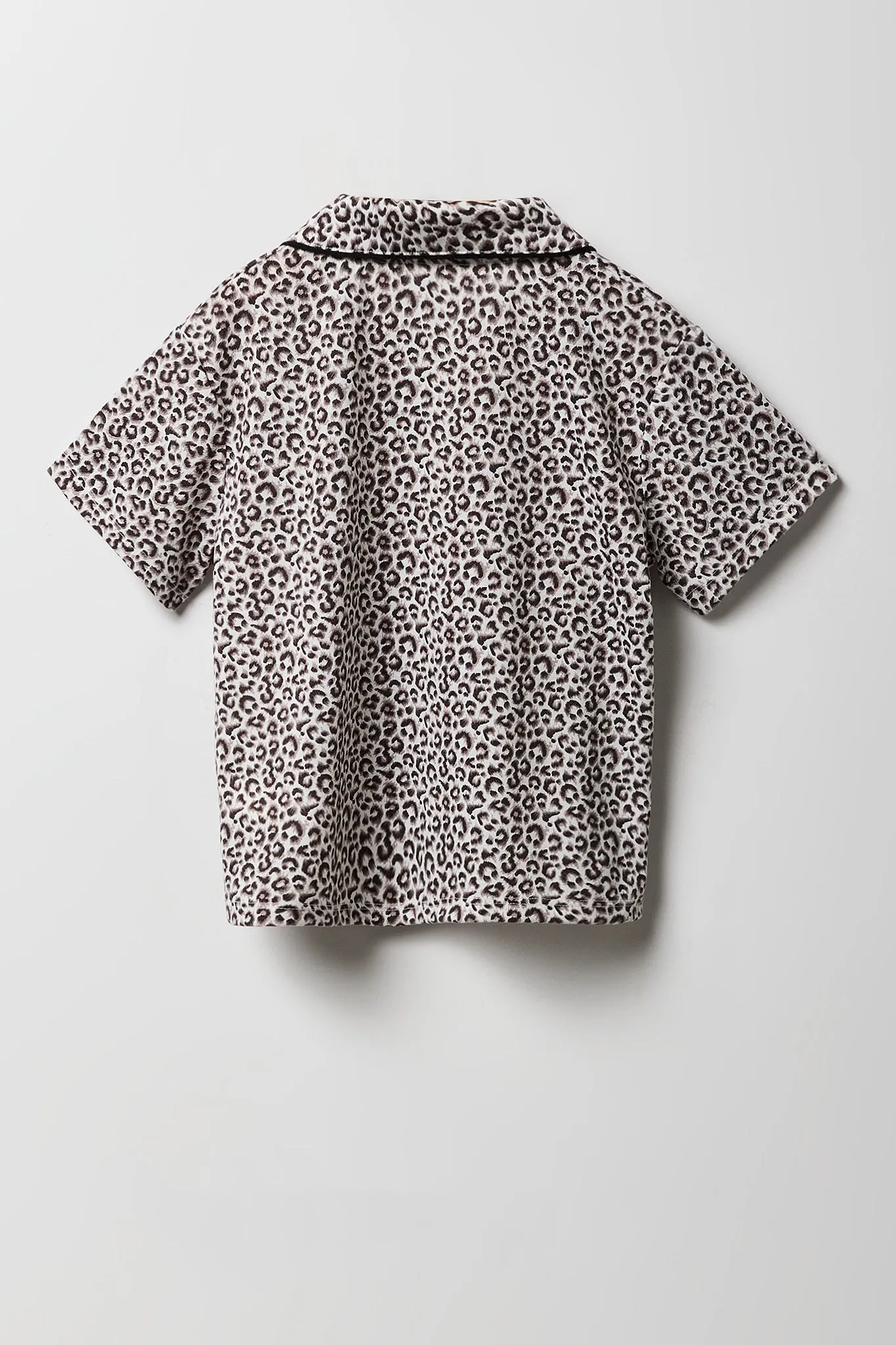 Ensemble-pyjama deux pièces short et haut boutonné pour filles