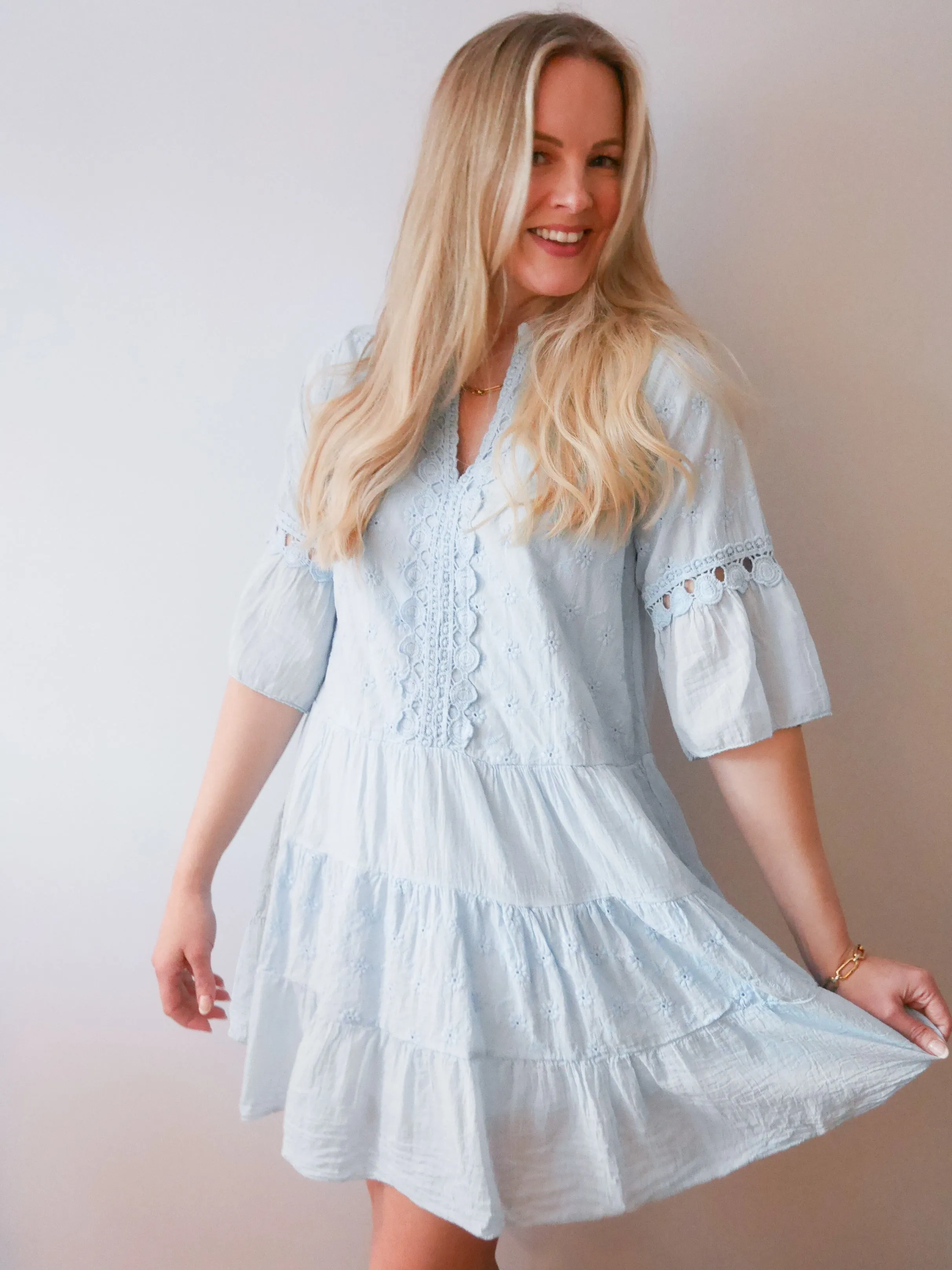 Evie Dress Baby Blue