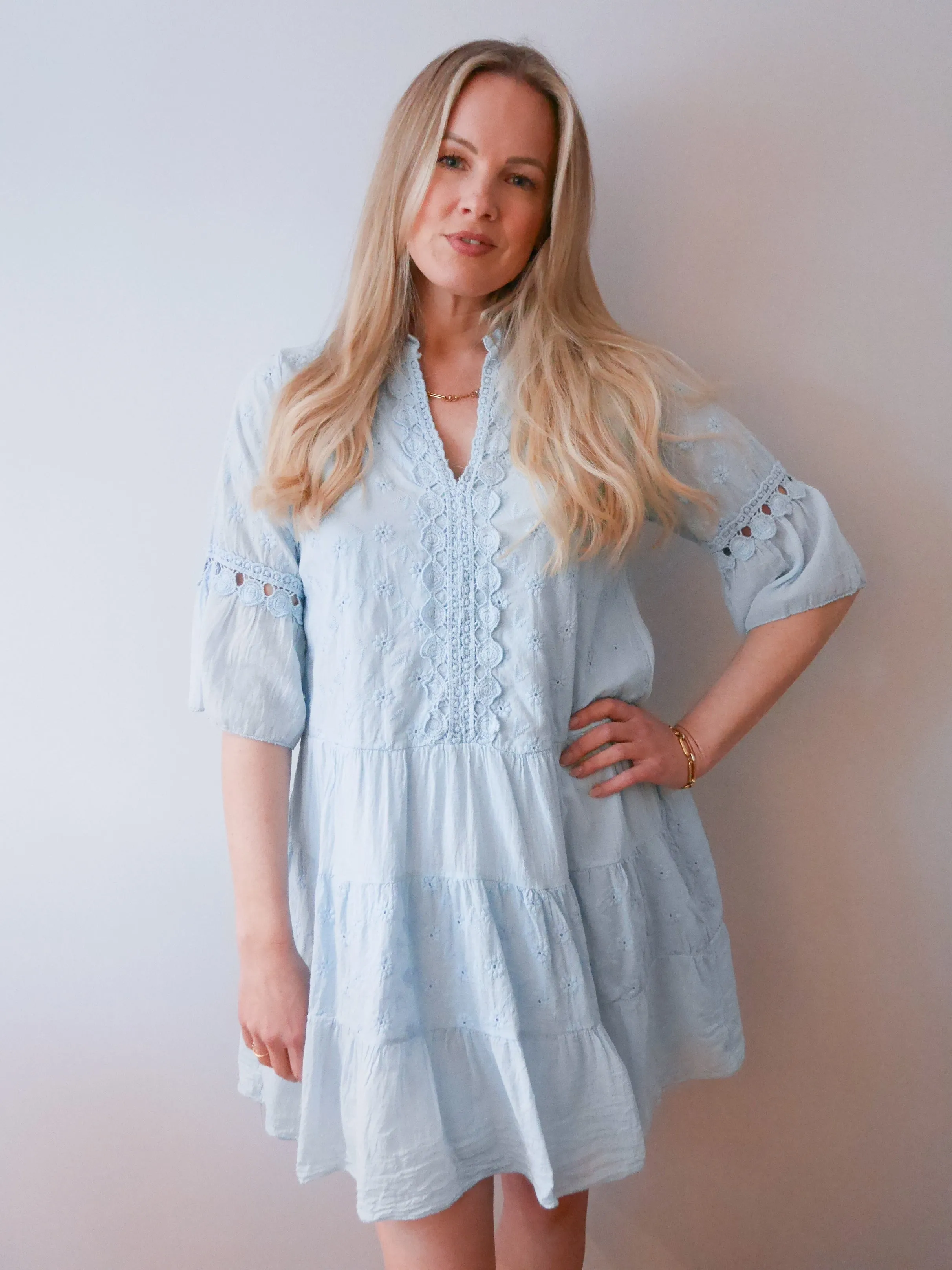 Evie Dress Baby Blue