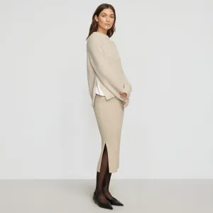 Faustine Cotton Ribbed Skirt