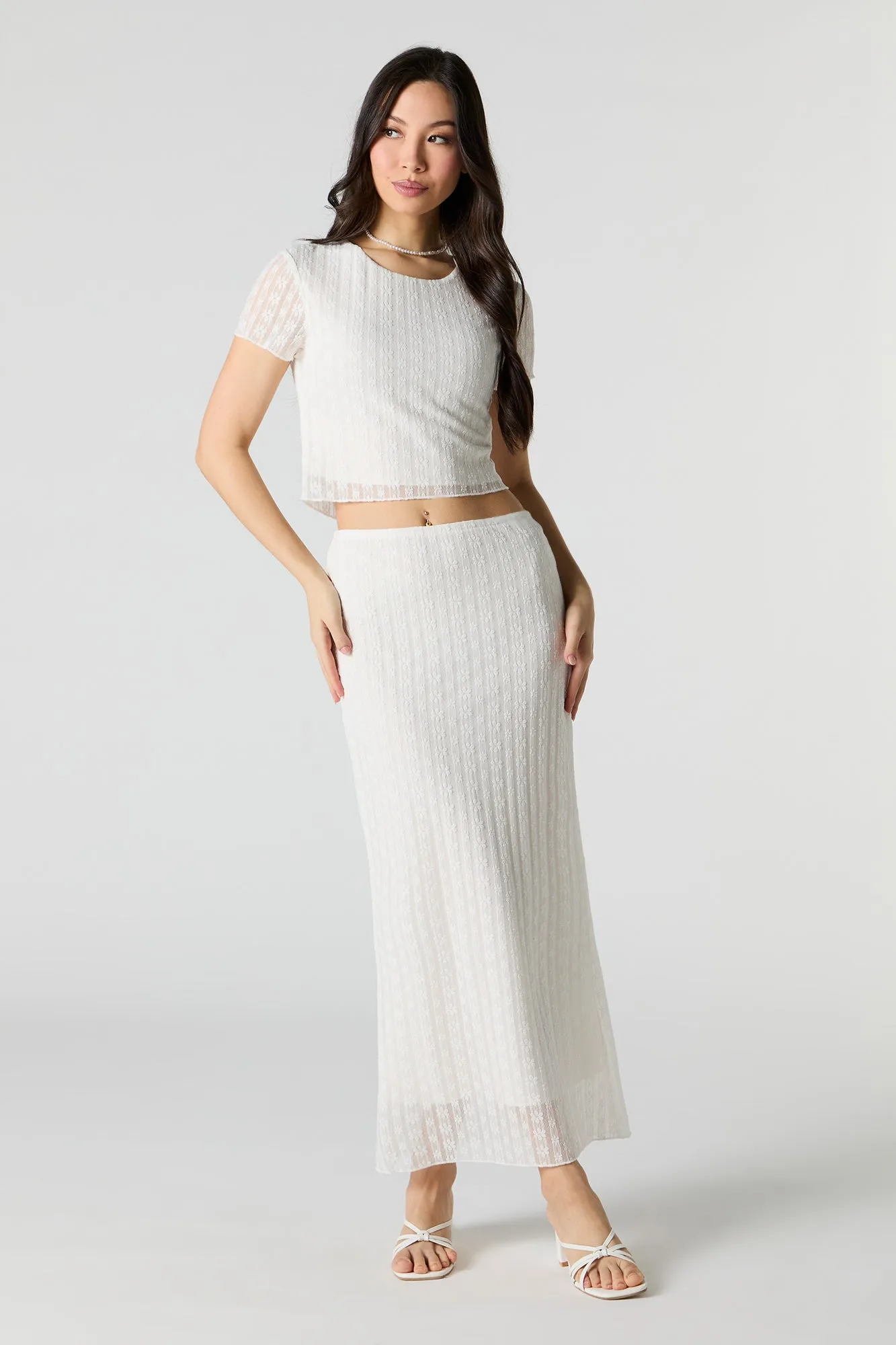 Floral Lace Maxi Skirt