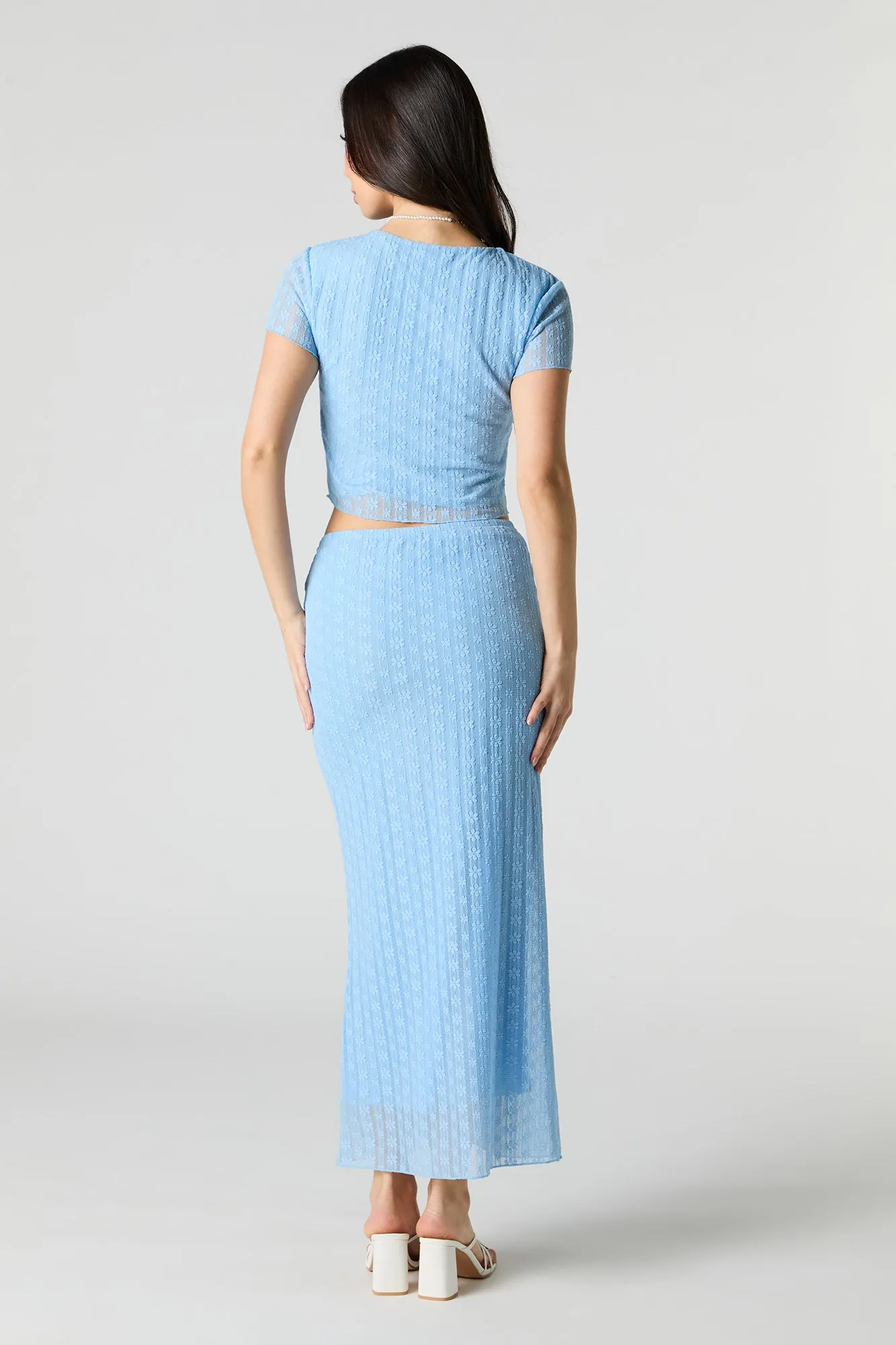 Floral Lace Maxi Skirt