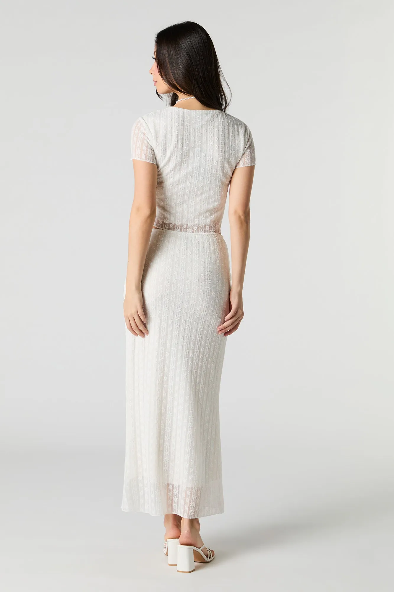 Floral Lace Maxi Skirt