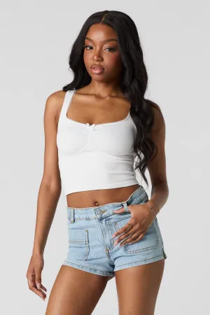 Front Pocket Denim Short