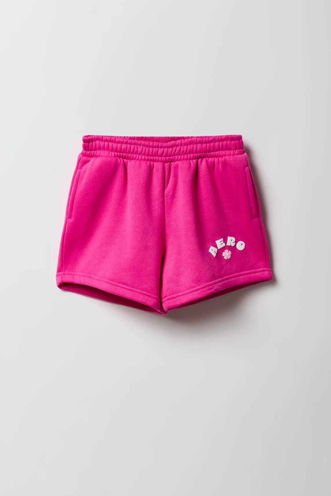 Girls Aero Embroidered Fleece Short