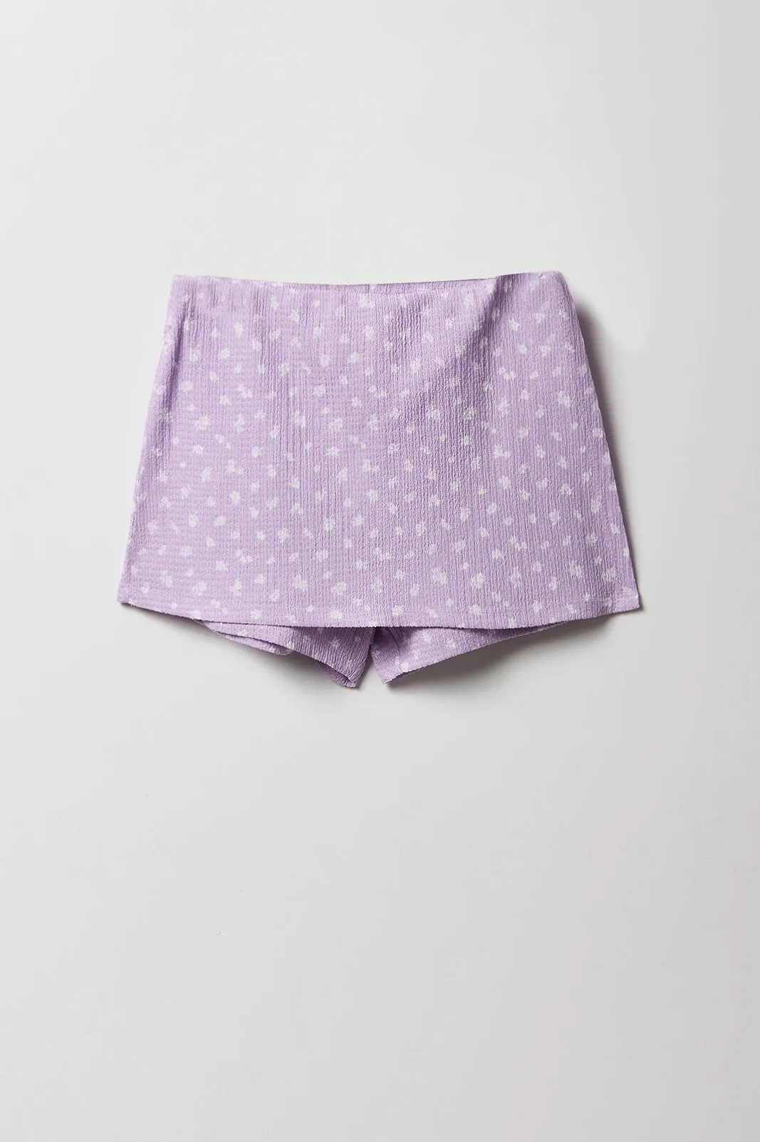 Girls Floral Textured Tank & Skort 2 Piece Set
