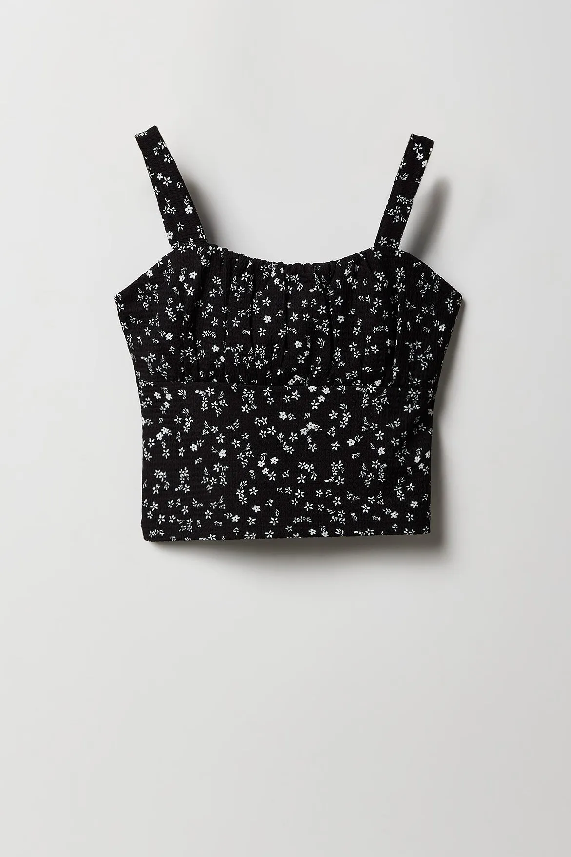 Girls Floral Textured Tank & Skort 2 Piece Set