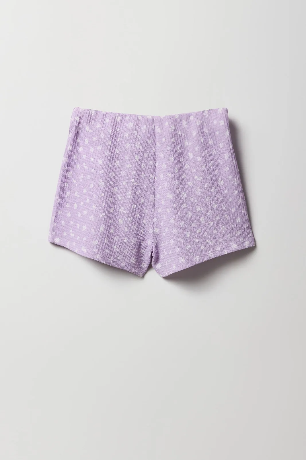 Girls Floral Textured Tank & Skort 2 Piece Set